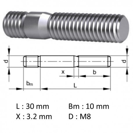 Goujon collecteur échappement MT09 - MT07