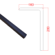 Equerre droite 160x280 support garde -boue