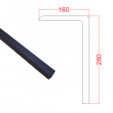 Equerre droite 160x280 support garde -boue