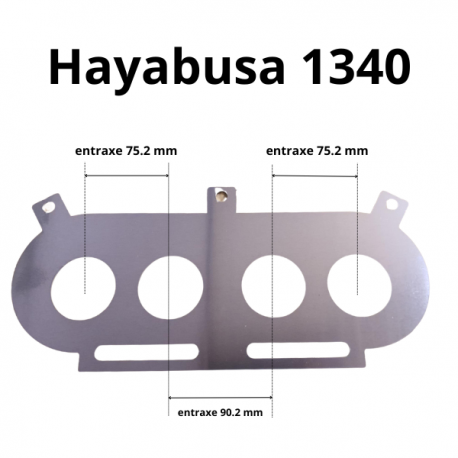 Plaque alu percée pour moteur HAYABUSA