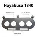 Plaque alu percée Hayabusa 1340 filtre Pipercross PX600
