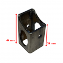 Support équerre bavette AV pour tube Ø 38 mm